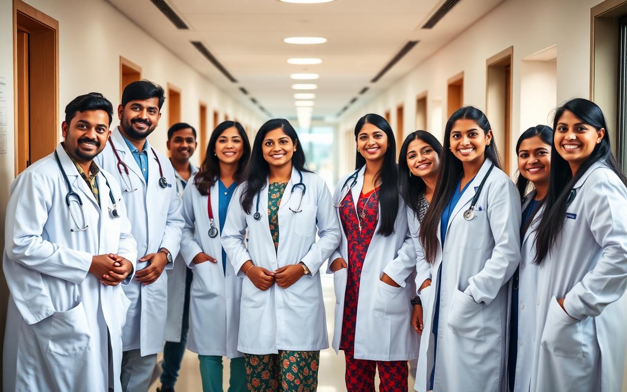 Happy medical students after admission
